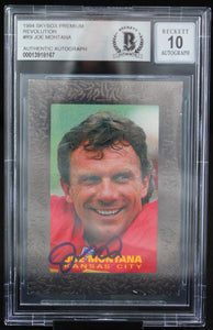 1994 Skybox Premium Revolution #R9 Joe Montana Kansas Chiefs BAS Autograph 10  Image 1