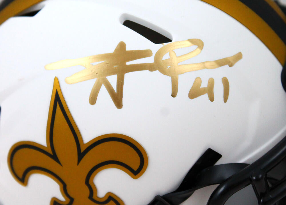 Alvin Kamara Autographed New Orleans Saints White Speed Mini