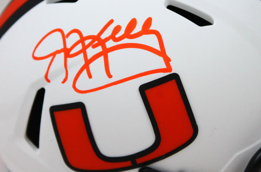 JIm Kelly Autographed University of Miami Mini Helmet Beckett