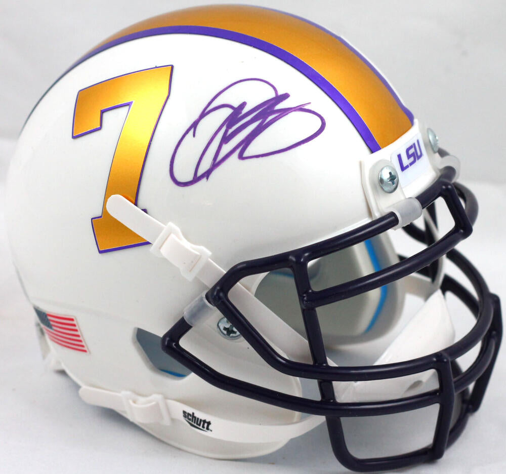 Odell Beckham Jr. Autographed White LSU Tigers Schutt Mini Helmet-Beck –  The Jersey Source
