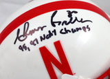 Ahman Green Autographed Nebraska Schutt Mini Helmet w/Natl Champs-Beckett W Hologram *Black Image 2