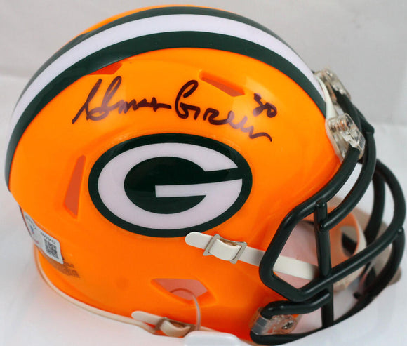 Ahman Green Autographed Green Bay Packers Speed Mini Helmet-Beckett W Hologram *Black Image 1