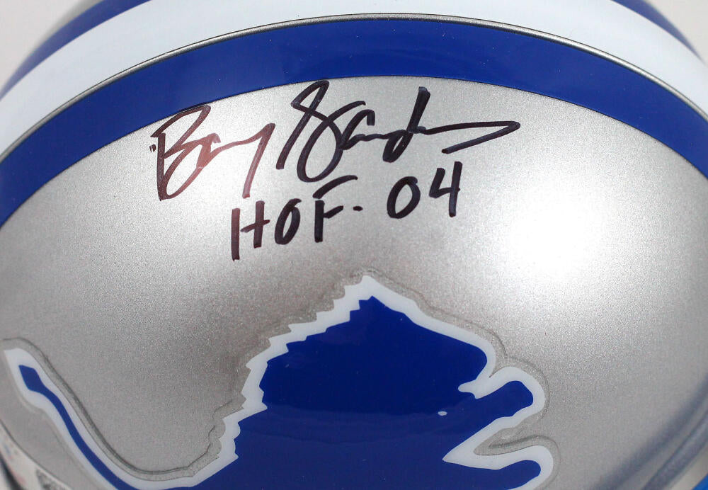 Barry Sanders Autographed Detroit Lions Eclipse Mini Helmet