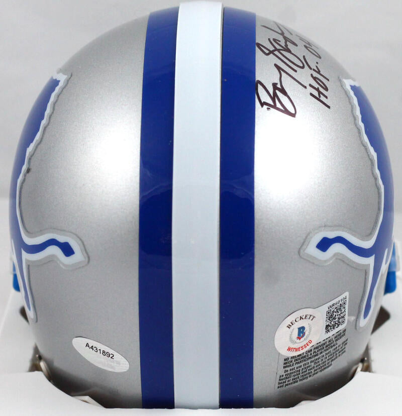 Barry Sanders Detroit Lions Autographed Riddell Speed Mini Helmet