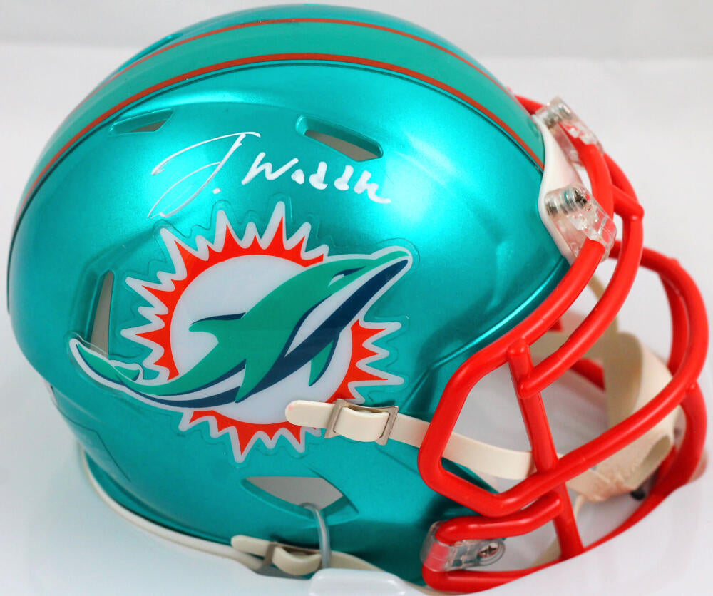 Jaylen Waddle Signed Miami Dolphins NFL Flash Mini Helmet