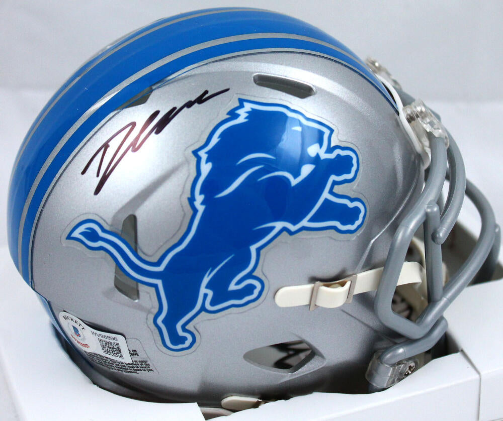 D'Andre Swift Signed Detroit Lions Speed Flash NFL Mini Helmet