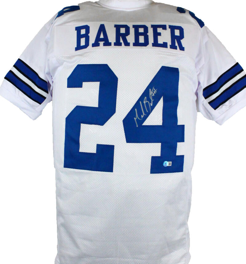 Marion Barber Autographed White Pro Style Jersey-Beckett W