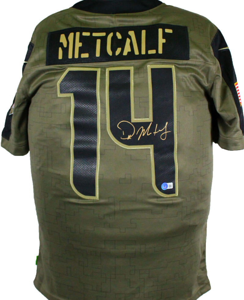 DK Metcalf Seattle Seahawks Autographed Nike Salute To Service