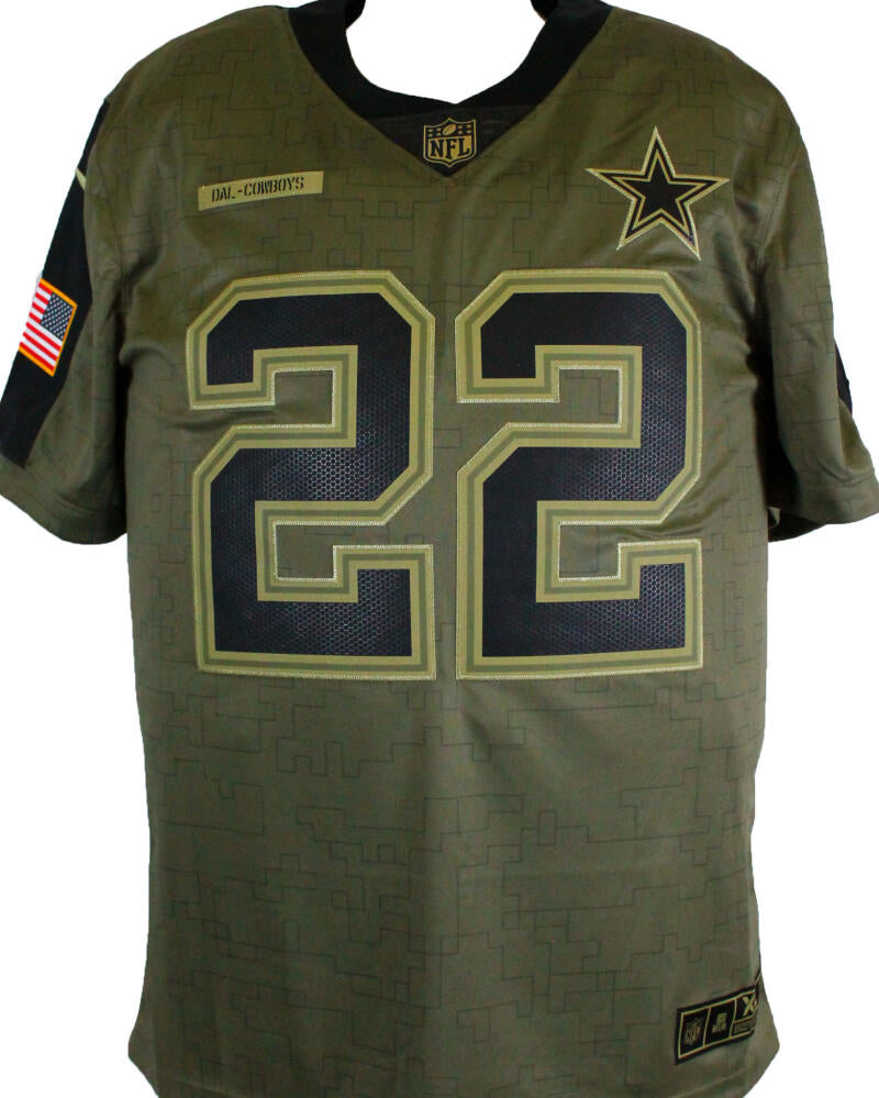 The Jersey Source Emmitt Smith Dallas Cowboys Autographed Nike Salute to Service Limited Player Jersey-Beckett W Hologram *Gold