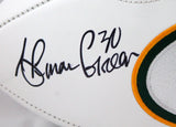 Ahman Green Autographed Green Bay Packers Logo Football *Split w/Insc.-Beckett W Hologram *Black Image 2