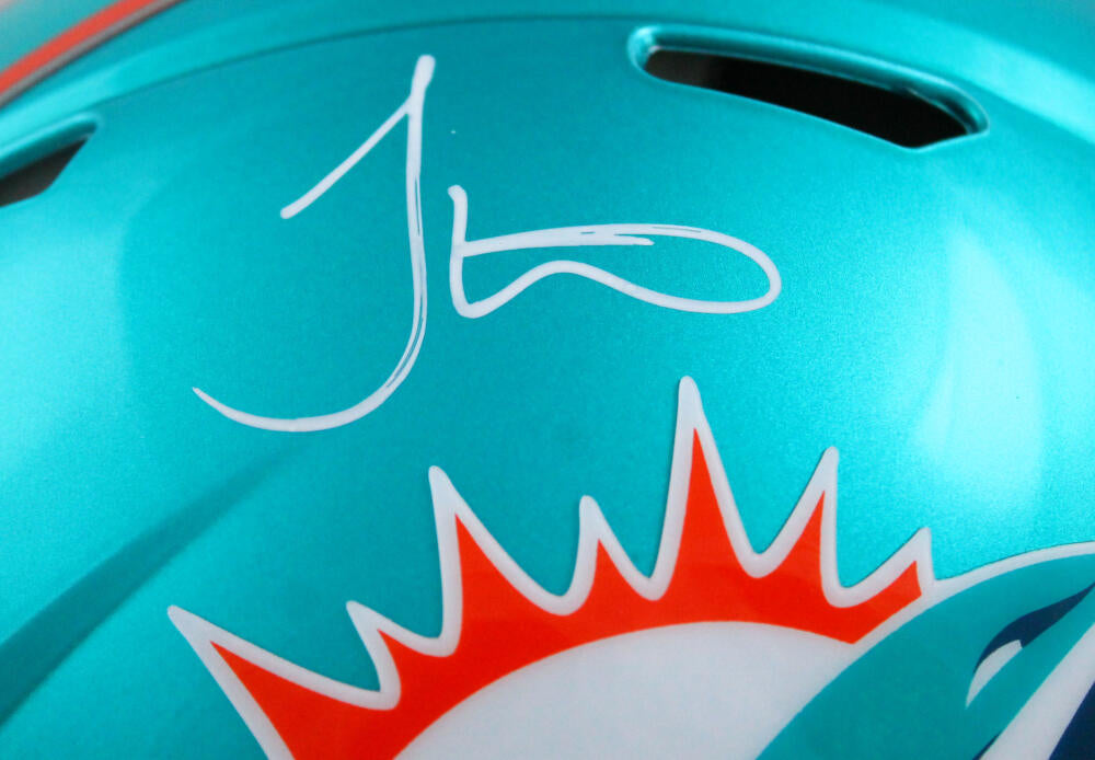 Tyreek Hill Autographed Full Size Dolphins Flash Authentic Helmet Beckett