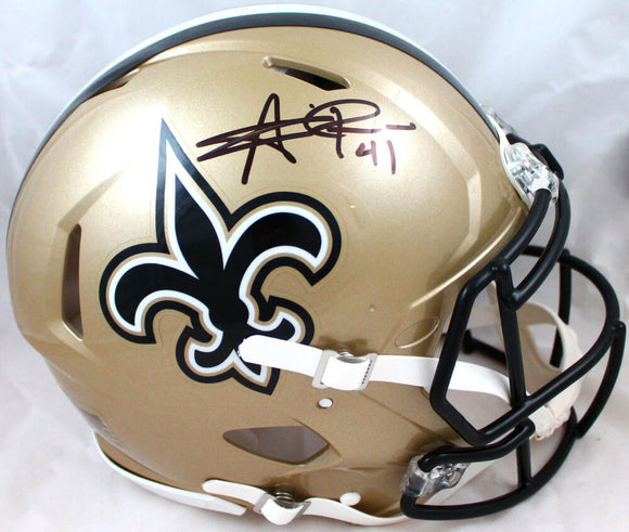 Alvin Kamara Autographed New Orleans Saints F/S Speed Authentic Helmet-Beckett W Hologram *Black Image 1