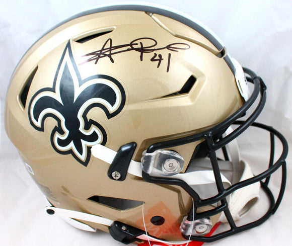 Alvin Kamara Autographed New Orleans Saints F/S SpeedFlex Authentic Helmet-Beckett W Hologram *Black Image 1