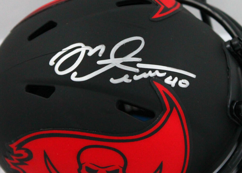 Mike Alstott Autographed Tampa Bay Buccaneers Eclipse Mini