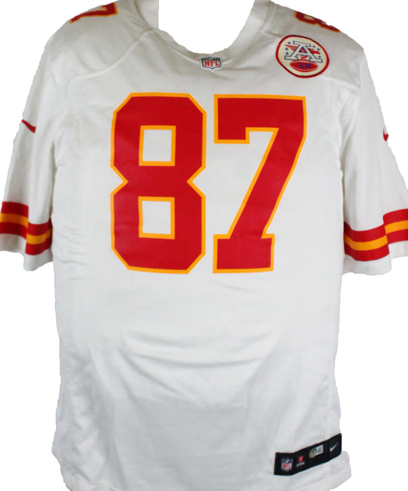 Travis Kelce Autographed Kansas City Chiefs White Nike Game Jersey