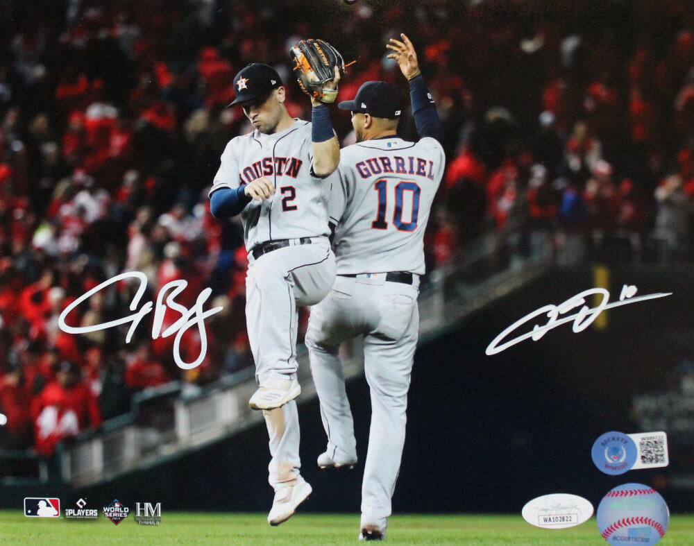 Yuli Gurriel/Alex Bregman Autographed Houston Astros 8x10