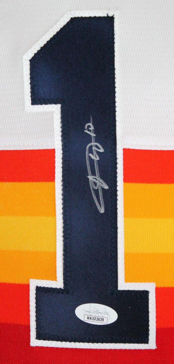 Yuli Gurriel Autographed Houston Astros White Nike Jersey- JSA W