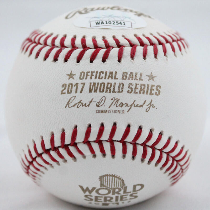 Yuli Gurriel Autographed Rawlings WS OML Baseball w/17 WS Champs