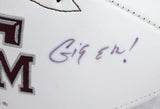 Kevin Smith Autographed Texas A&M Logo Football w/ Gig 'Em- Jersey Source Auth Image 3