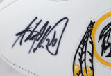 Adrian Peterson Autographed Washington Redskins Logo Football-Beckett Auth *Black Image 2