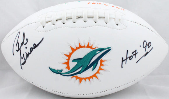 Bob Griese Autographed Miami Dolphins Logo Football w/HOF - JSA W Auth Image 1