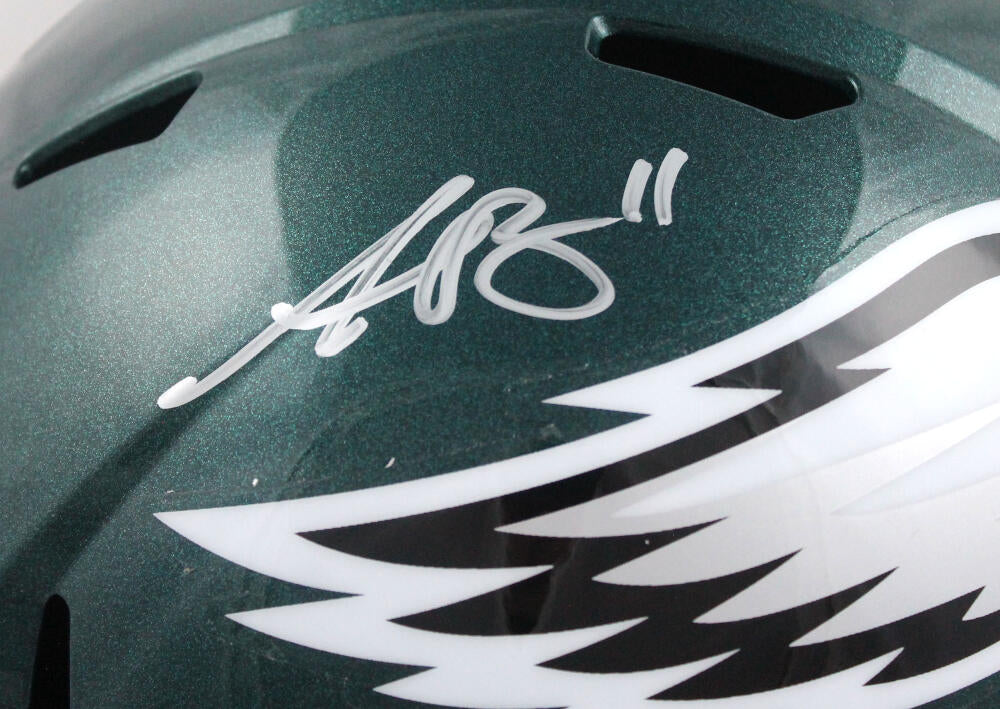 A.J. Brown Autographed Philadelphia Eagles F/S Speed Helmet BAS