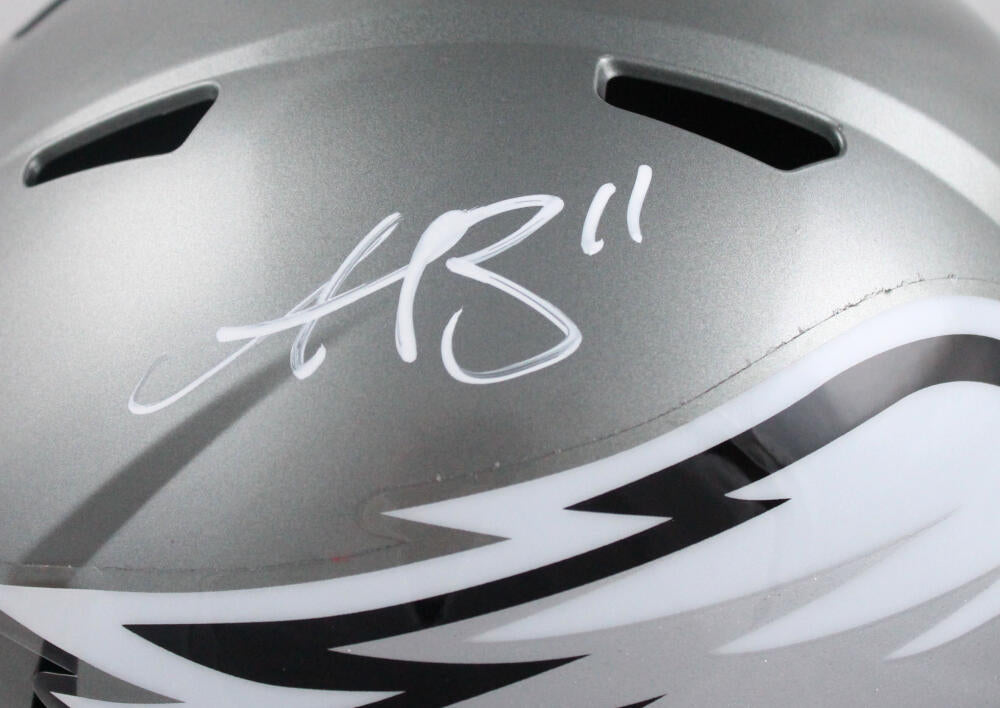 AJ Brown Autographed Philadelphia Eagles F/S Speed Helmet Beckett