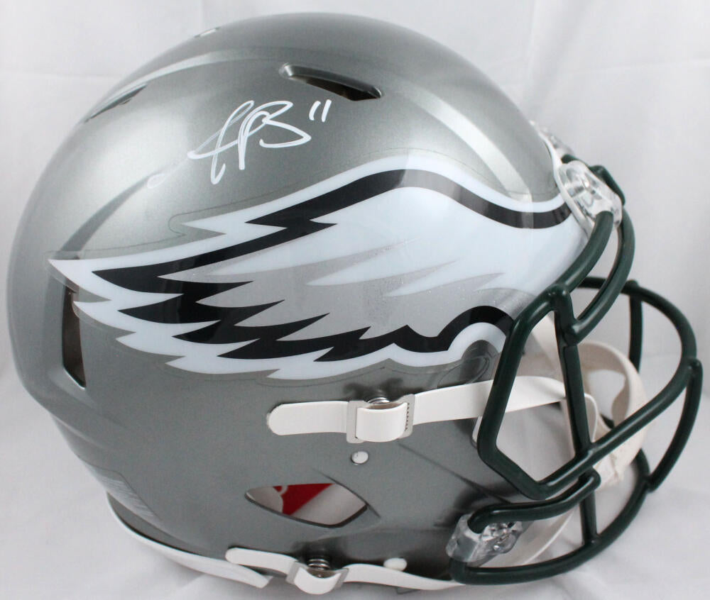 A. J. Brown Signed Eagles Full-Size Authentic On-Field Speed Helmet  (Beckett)