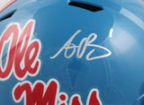 AJ Brown Autographed Ole Miss Rebels F/S Speed Helmet-Beckett W Hologram *Silver Image 2