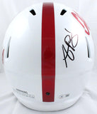 AJ Brown DK Metcalf Autographed Ole Miss Rebels F/S White Speed Helmet-Beckett W Hologram *Black Image 5