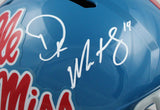 AJ Brown DK Metcalf Autographed Ole Miss Rebels F/S Speed Helmet-Beckett W Hologram *White Image 3