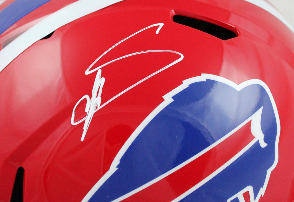 Stefon Diggs Signed Buffalo Bills Full Size Red Speed Replica