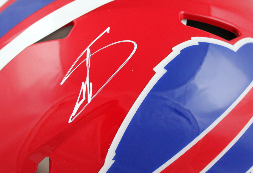 Stefon Diggs Autographed Buffalo Bills 87-01 F/S Speed Helmet-Beckett – The  Jersey Source