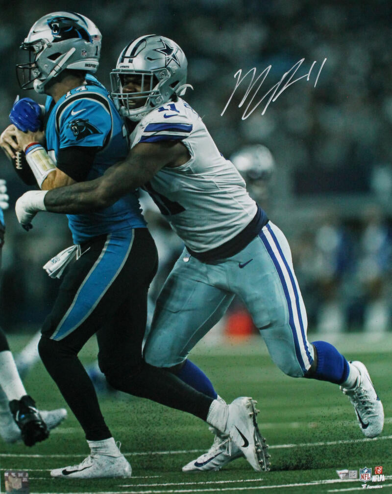 Micah Parsons Dallas Cowboys Autographed 16 x 20 Vertical White Jersey  Stance Photograph - Signature in Blue Ink