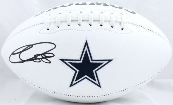 CeeDee Lamb Autographed Dallas Cowboys Logo Football-Fanatics *Black Image 1