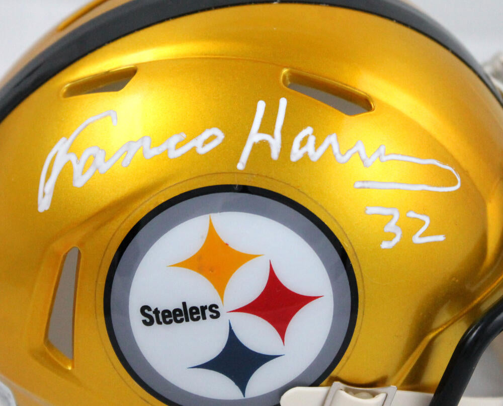 Franco Harris Autographed Pittsburgh Steelers Flash Speed Mini Helmet- –  The Jersey Source