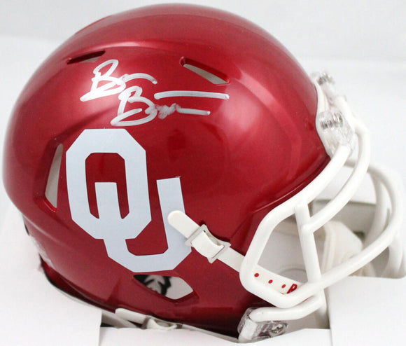 Brian Bosworth Autographed OU Sooners Speed Mini Helmet-Beckett W Hologram *Silver Image 1