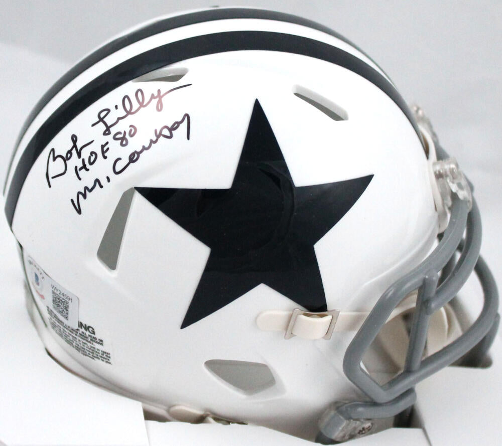 Bob Lilly Autographed Dallas Cowboys 60-63 Speed Mini Helmet w/2 Insc. –  The Jersey Source