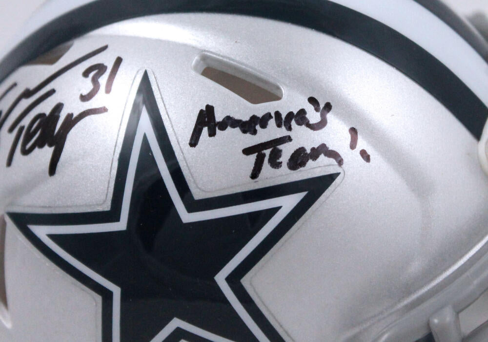 George Teague Autographed Dallas Cowboys Speed Mini Helmet - Prova *Bl –  The Jersey Source