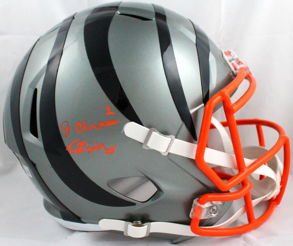 Shop Ja'Marr Chase Cincinnati Bengals Signed Flash Gray Replica Helmet