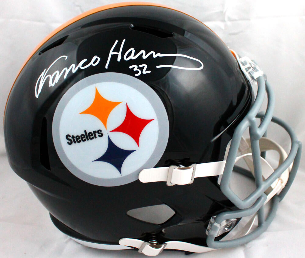 Steelers Franco Harris Signed Flash Speed Mini Helmet BAS Witnessed  #WX48981