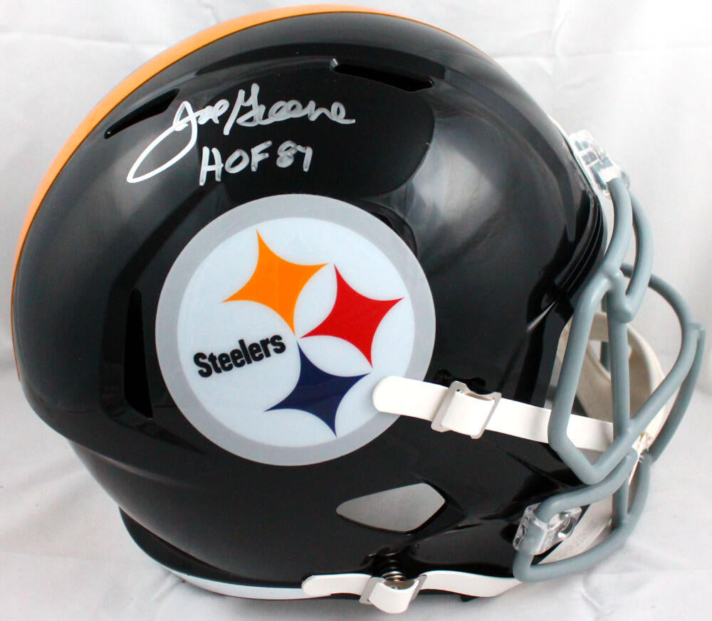 Joe Greene Autographed Steelers Authentic Speed Helmet w/ HOF- Beckett –  The Jersey Source