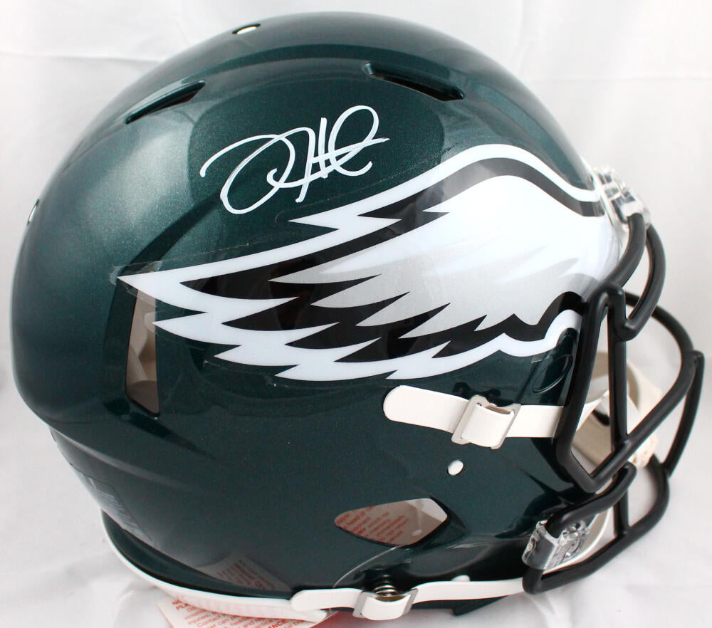 Jalen Hurts Autographed Philadelphia Eagles Black Full Size Replica Speed  Helmet 2022 Alt Color Beckett BAS Witness Stock #217987