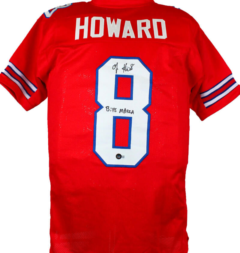 The Jersey Source O.J. Howard Autographed Red Pro Style Jersey w/Bills Mafia-Beckett W Hologram *Black