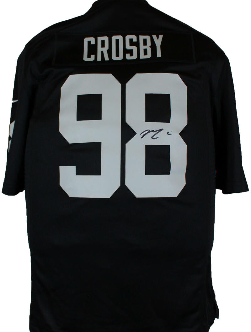 Jerseyrama Unsigned Maxx Crosby Jersey #98 Las Vegas Custom Stitched Black Football New No Brands/Logos Sizes S-3xl, Women's, Size: 2XL