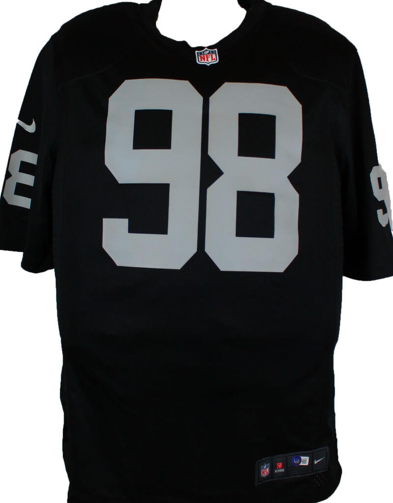 Maxx Crosby Autographed Las Vegas Raiders Black Nike Game Jersey- Beck –  The Jersey Source