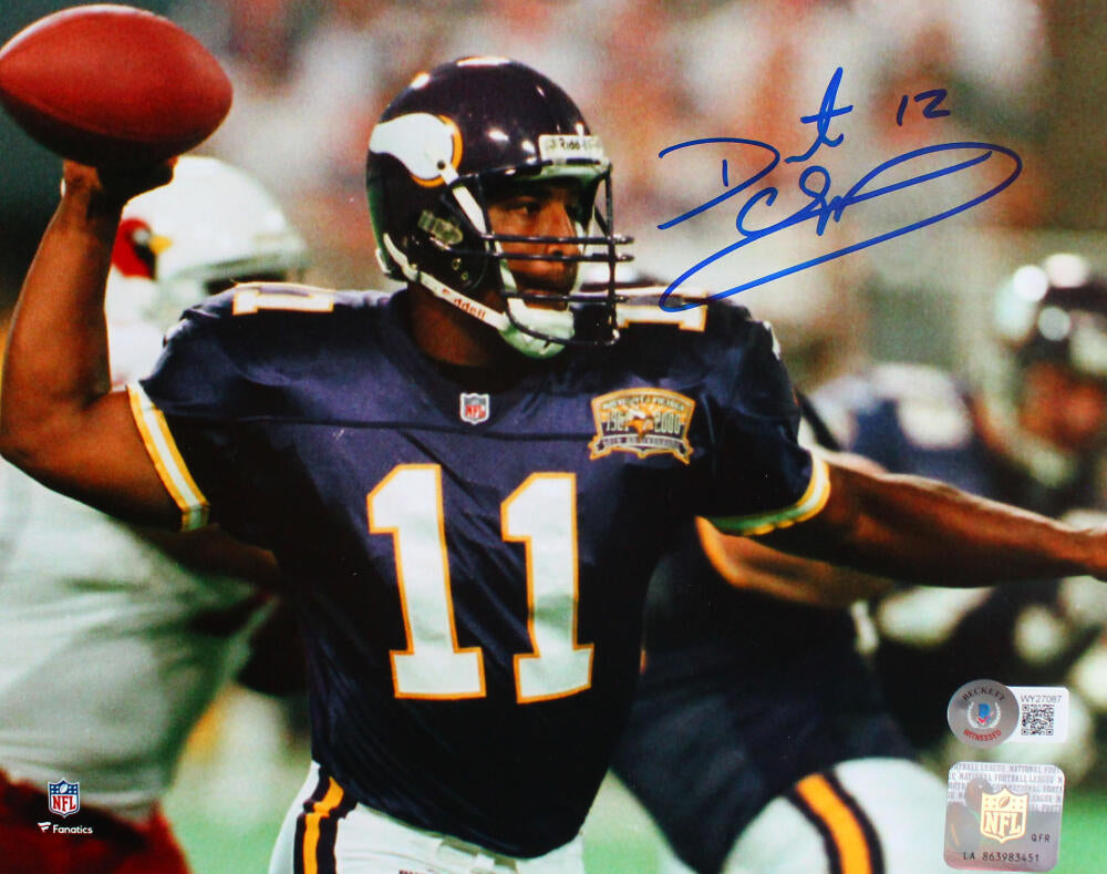 Daunte Culpepper Autographed Vikings 8x10 Passing Photo-Beckett W Holo –  The Jersey Source