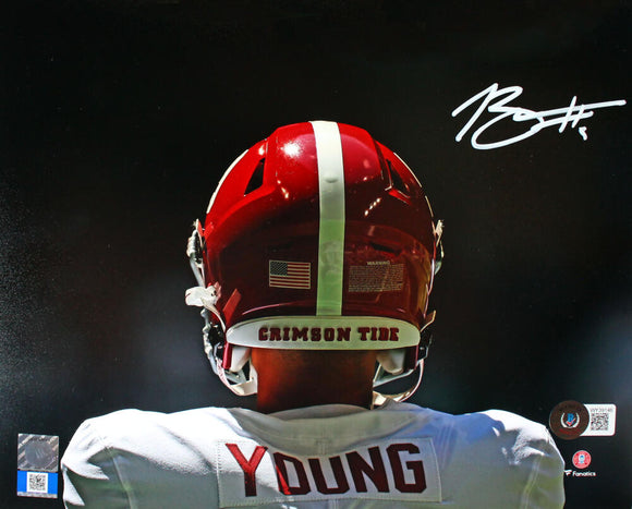Bryce Young Autographed Alabama Crimson Tide 8x10 Back View-Beckett W Hologram *White Image 1