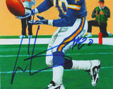 Cris Carter Autographed Minnesota Vikings Goal Line Art Card-Beckett W Hologram *Blue Image 2