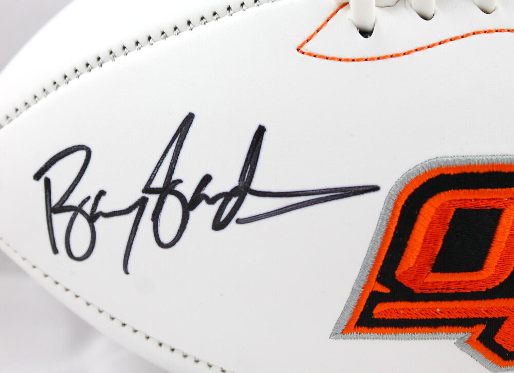 Barry Sanders Thurman Thomas Autographed Oklahoma State Logo